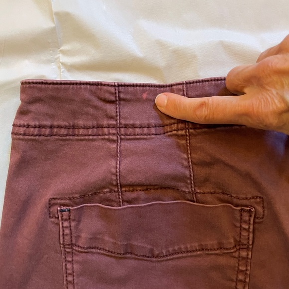Pilcro Flare Jeans in Rich Burgundy - Picture 5 of 5